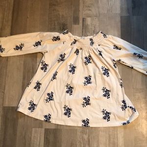 Old Navy girls off the shoulder floral top.